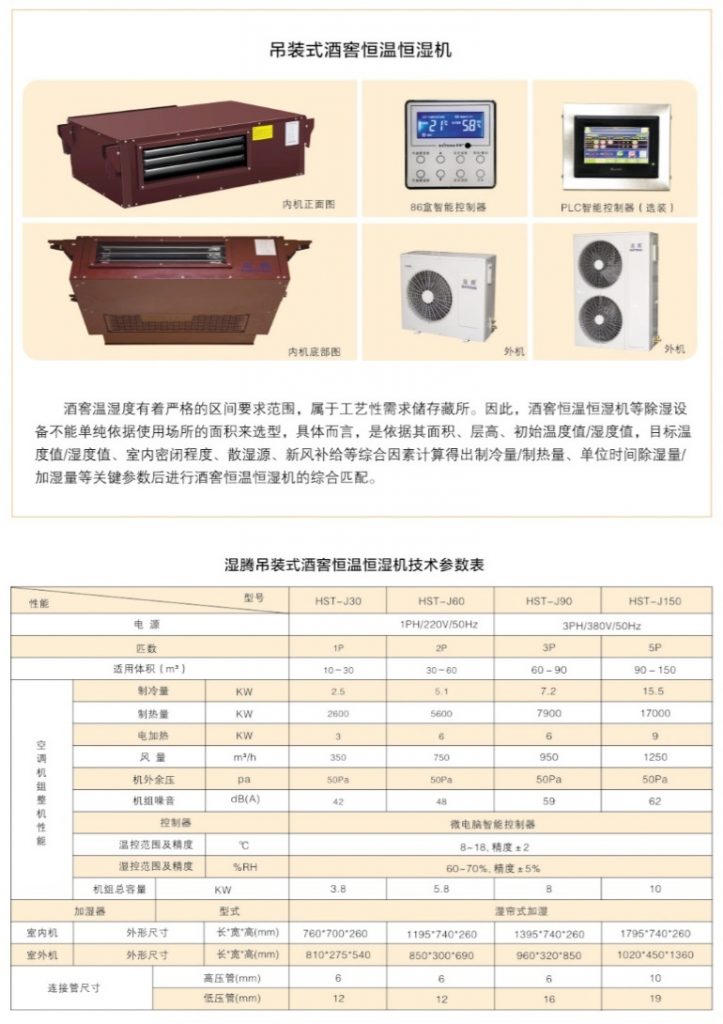 酒窖恒温恒湿空调